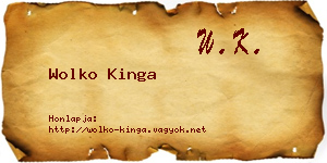Wolko Kinga névjegykártya